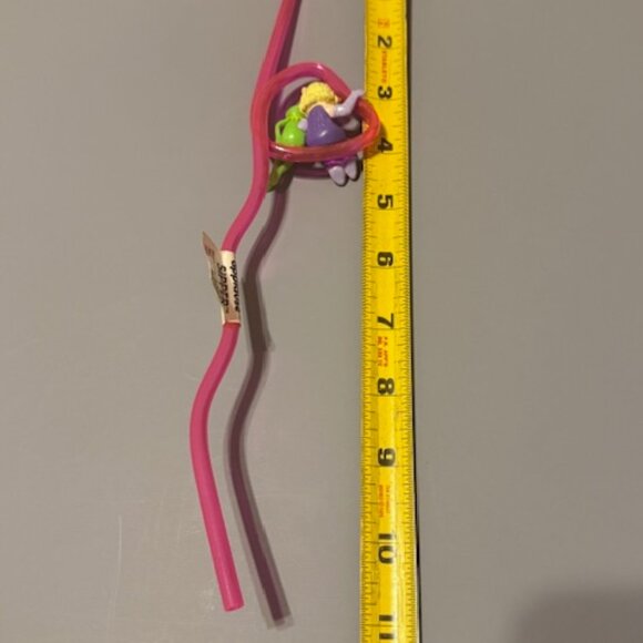 Vintage Kermit Miss Piggy Drinking Curly Straw Muppets Sipper Applause Cup Mug - Picture 3 of 3